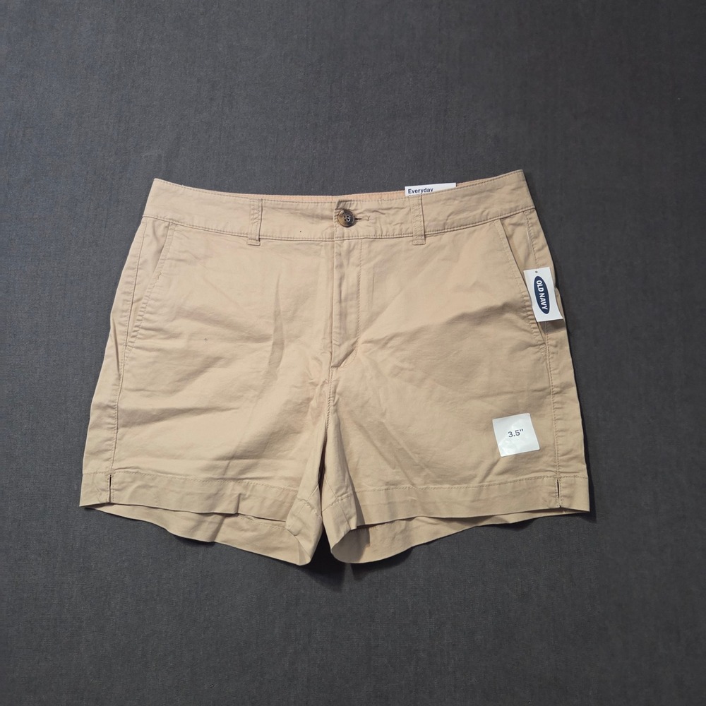 Old Navy Everyday Short Womens 10 Tan Khaki High Rise 3.5" Inseam NWT